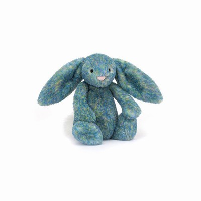 Jellycat Bashful Luxe Azure Bunnies USA | 76145CAJF